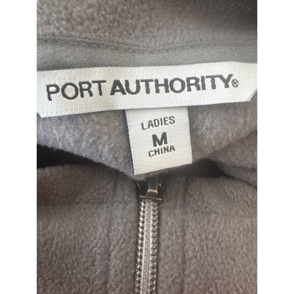 2/$30 Port Authority Ladies Gray Fleece Vest M Full-Zip Sleeveless Lightweight C - Picture 4 of 12